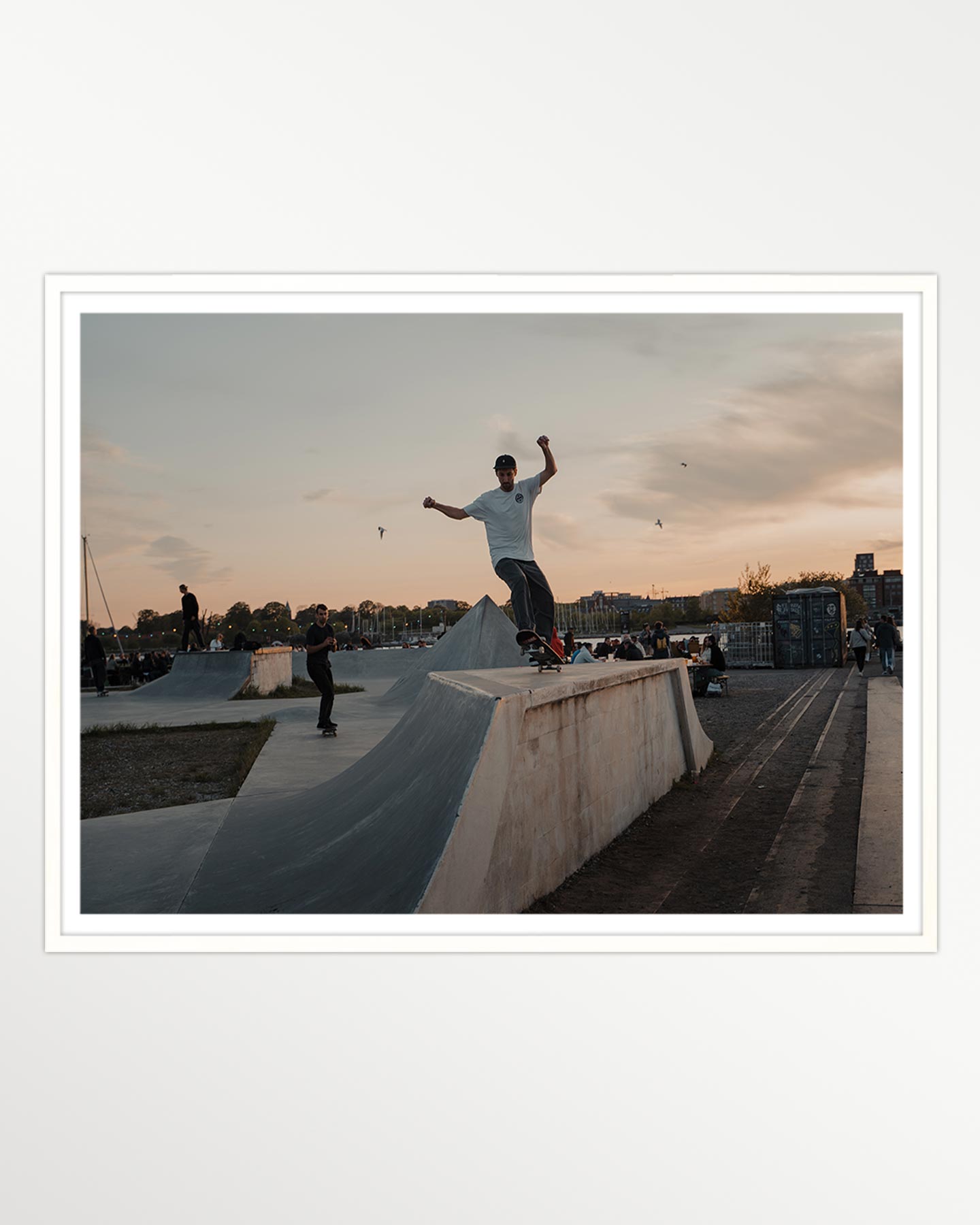 Sunset skateboarding