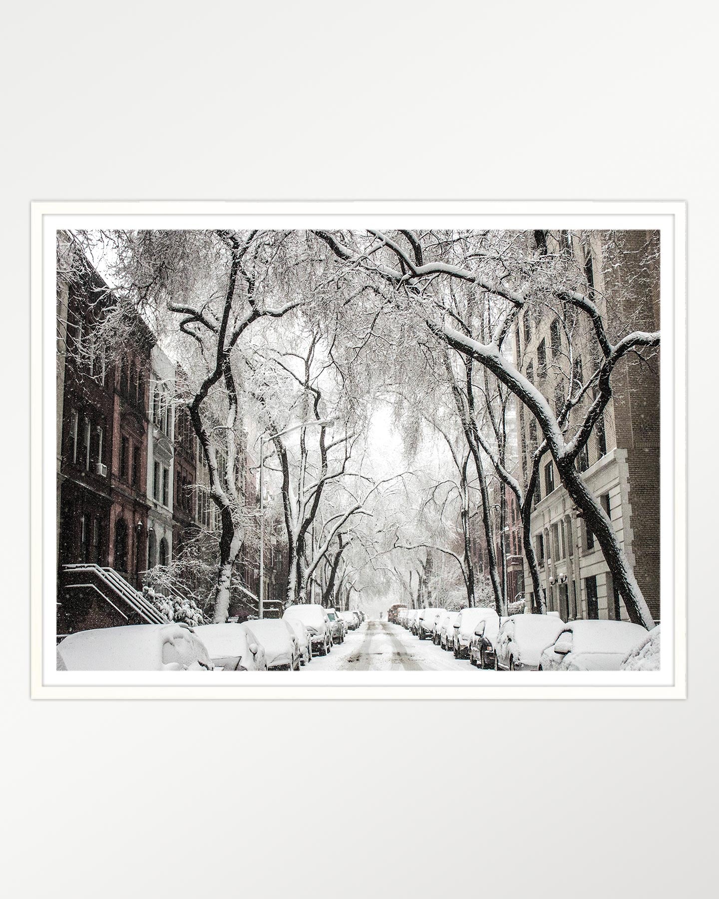 Winter's embrace: Snow-covered streets of the city