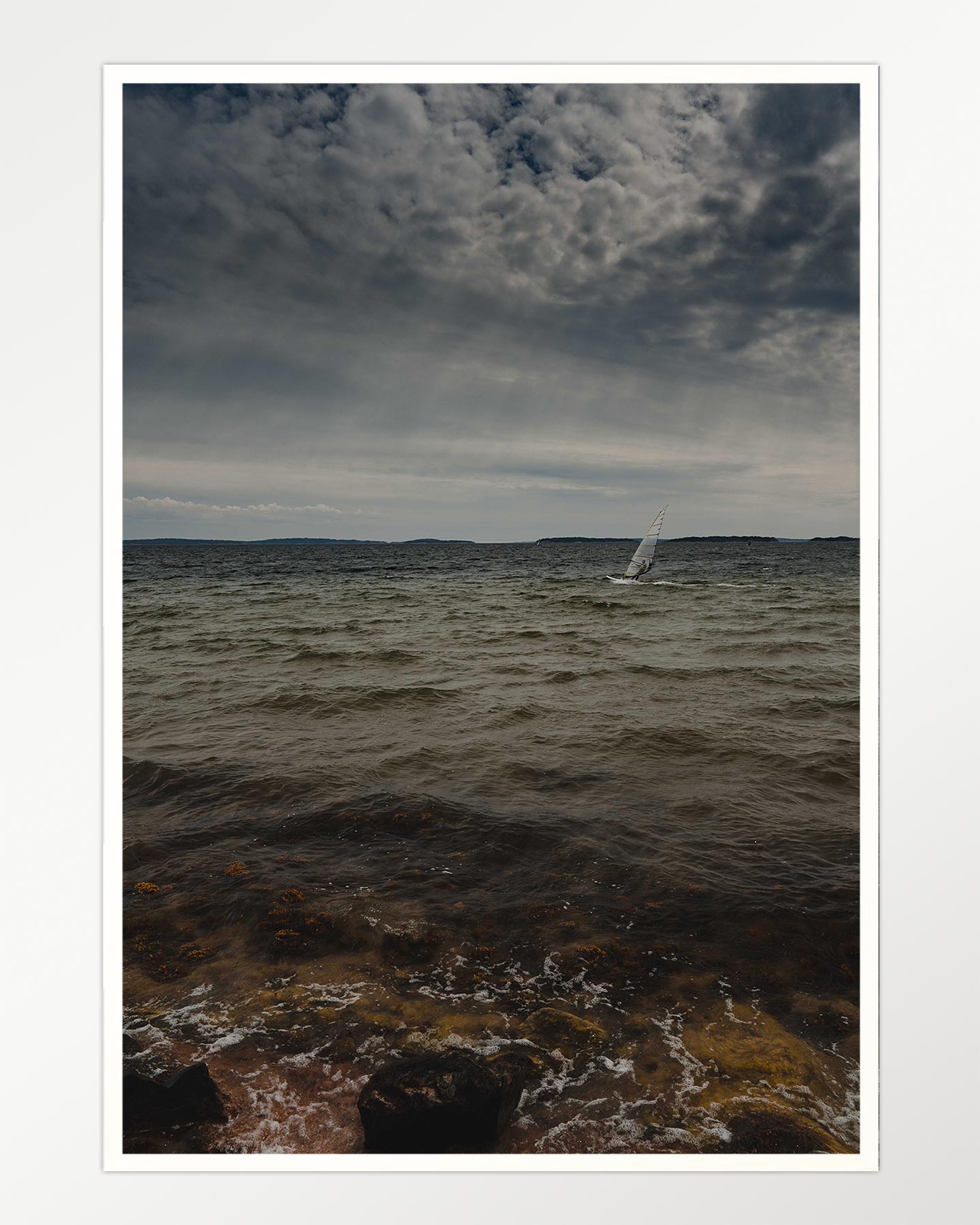 Sailing under brooding skies