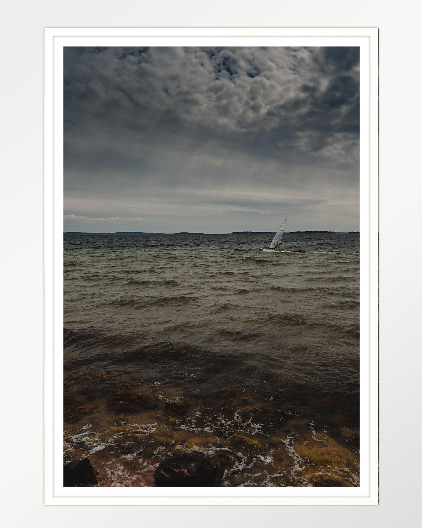 Sailing under brooding skies