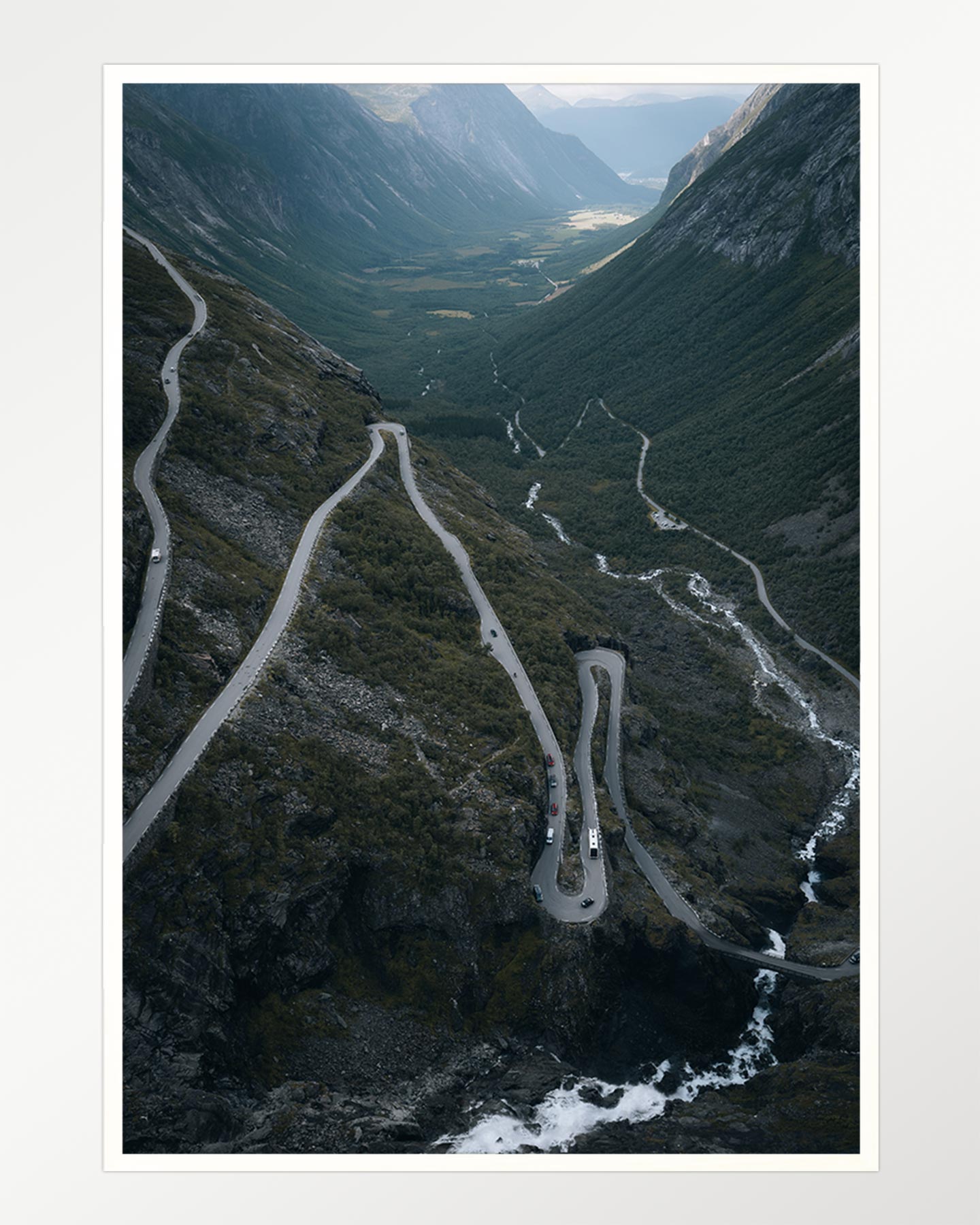 Serpentine road through the mountain pass